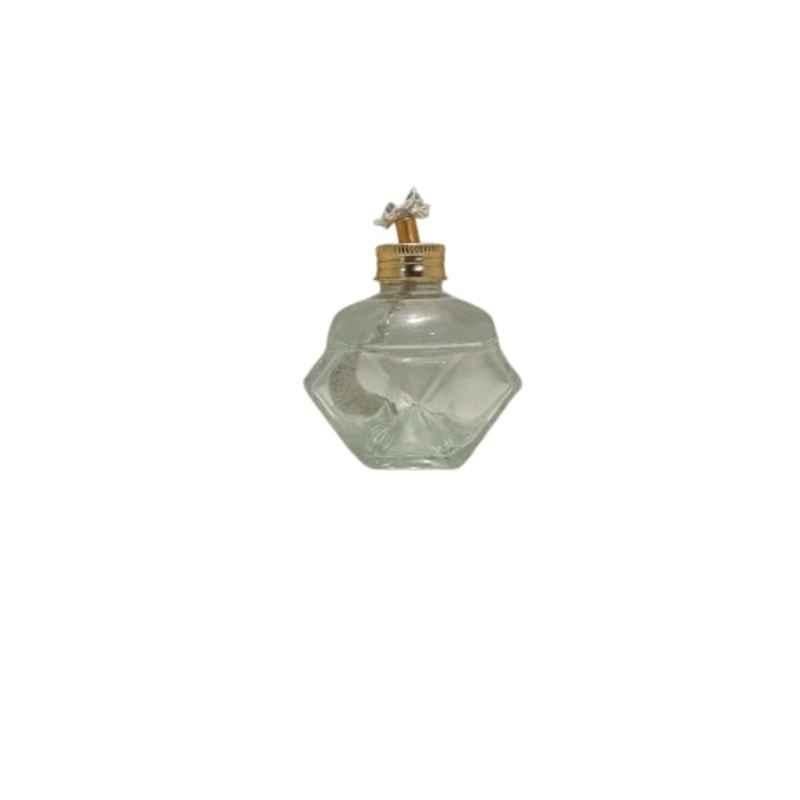 Rasayan 125ml Glass Hexagonal Spirit Lamp with Top Cover, SPR-LAMP