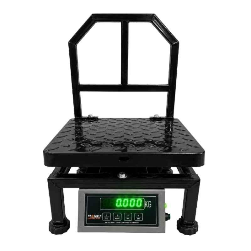 Monet 12x12 inch 180kg Mild Steel Platform Weighing Scale with Dual Display & 2 Days Battery Backup