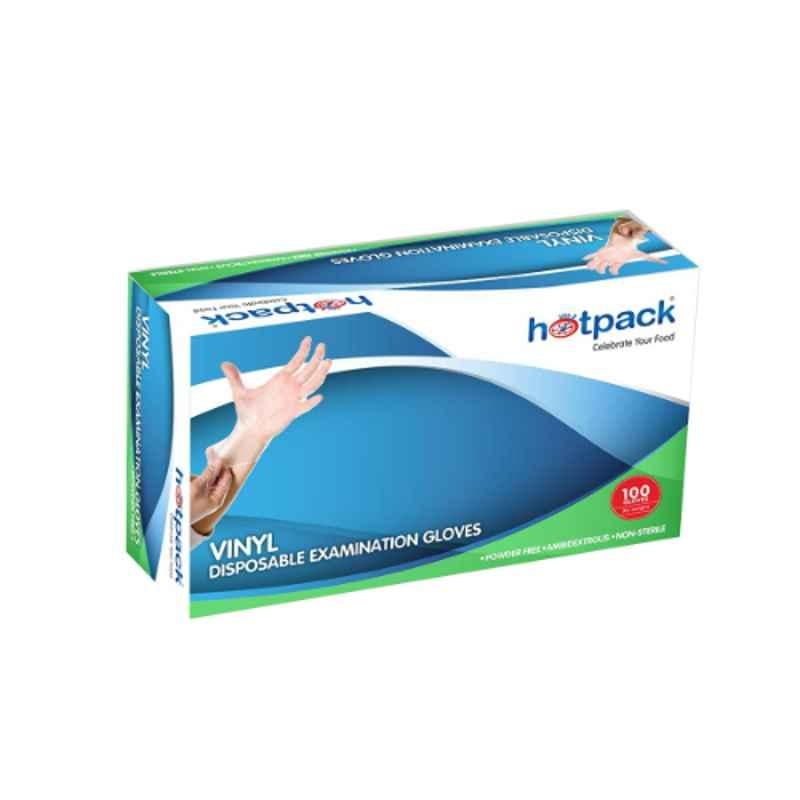 Hotpack 1000 Pcs Vinyl Powder Free Hand Gloves Set, VGMPF, Size: M