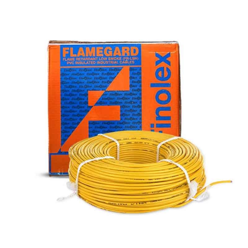 Finolex 1 Sqmm 90m Yellow Single Core FR-LSH PVC Insulated Industrial Cable, 10113