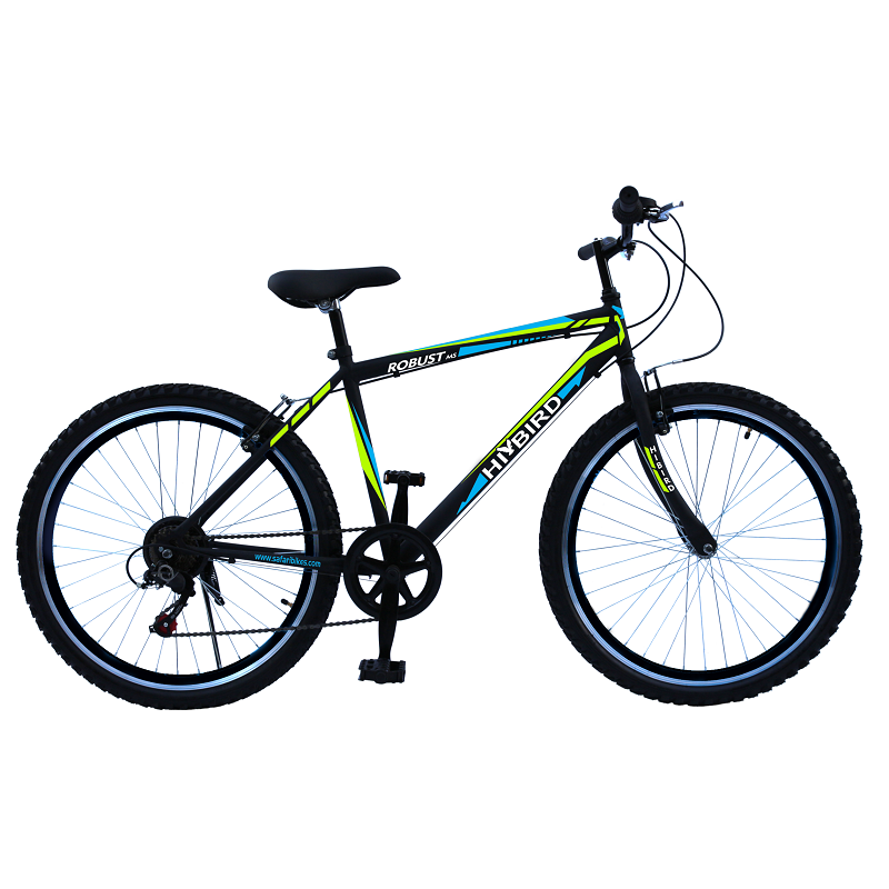 Hi-Bird Robust MS 26 Inch 7 Speed Black Mountain Cycle, HB-RBT7S