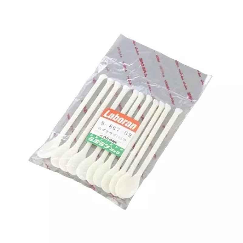 Lab Plus Laboran White Plastic Spoon ABS Resin 165 mm, LP-5232 (Pack of 11)