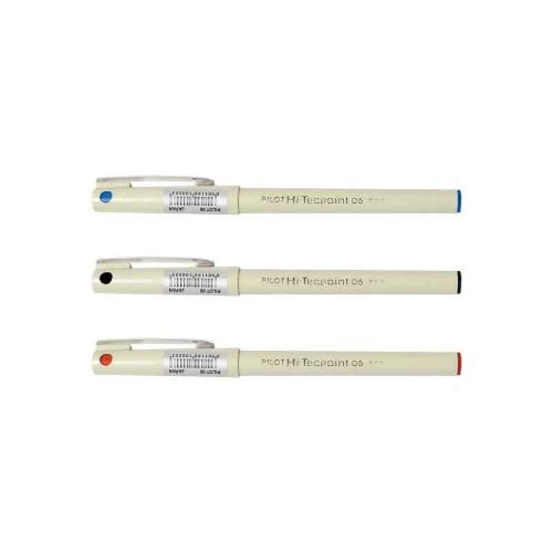 Pilot 05 Hi-Techpoint Blue, Black & Red Roller Ball Pen Set