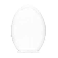 Elegant Casa A-4 46x36cm Polypropylene White Oval Shape Toilet Seat Cover