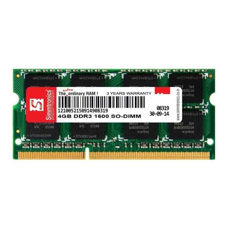 Simmtronics 4GB DDR3 1600MHZ Laptop RAM