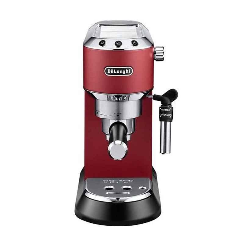 Delonghi 1300W Stainless Steel Black Pump Coffee Maker, EC685-R