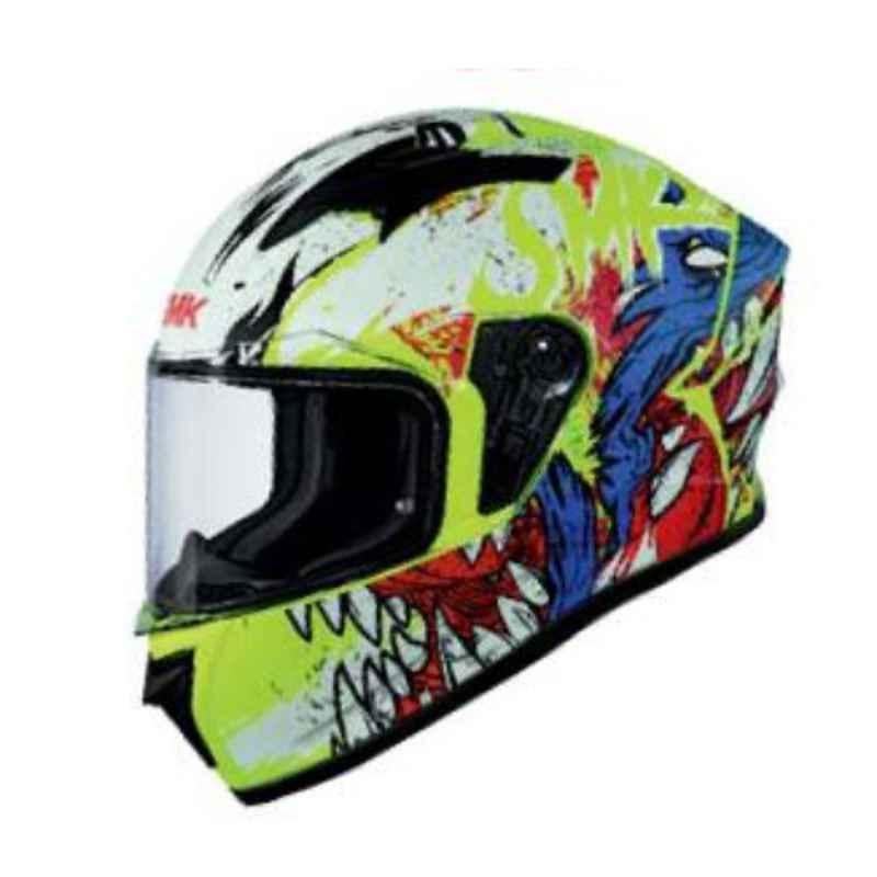 SMK Stellar Werewolf Multicolour Full Face Motorbike Helmet, MA413, Size: XXL