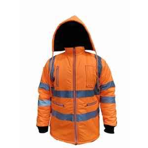 Evion ES-1105-WJ-OR-XL Woolen Orange Reflective Safety Jacket, Size: XL