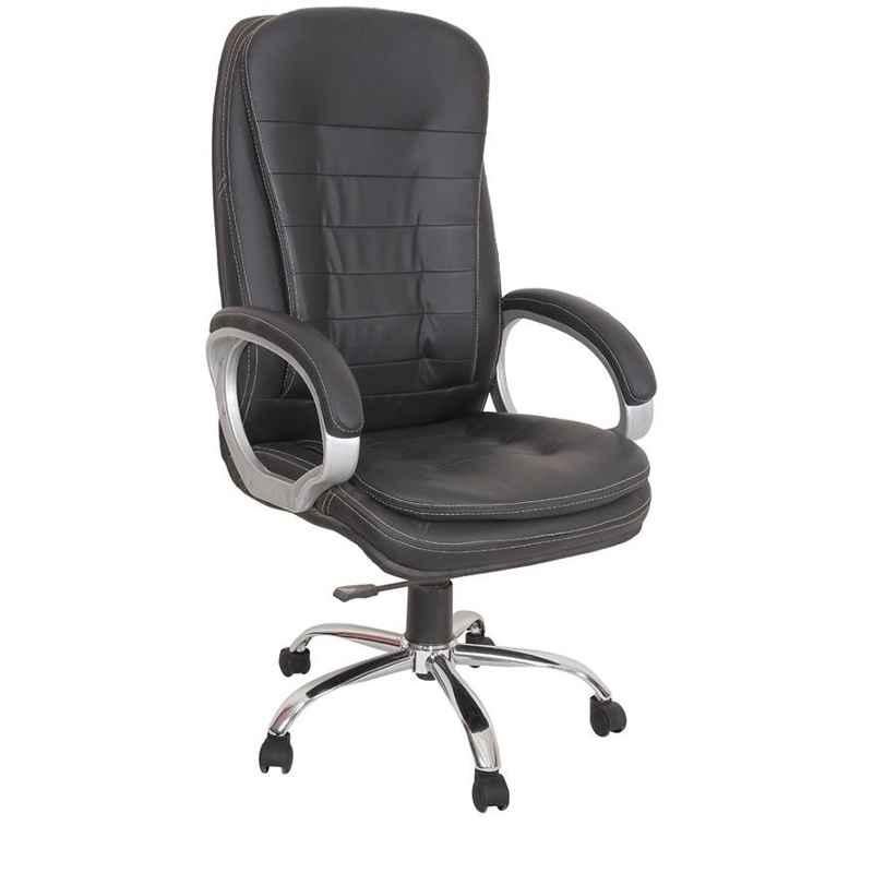 Caddy PU Leatherette Black Adjustable Office Chair with Back Support, DM 52 (Pack of 2)