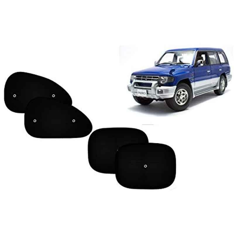 Auto Pearl 4 Pcs PVC & Mesh Black Window Side Sun Shade Set for Mitsubishi Pajero