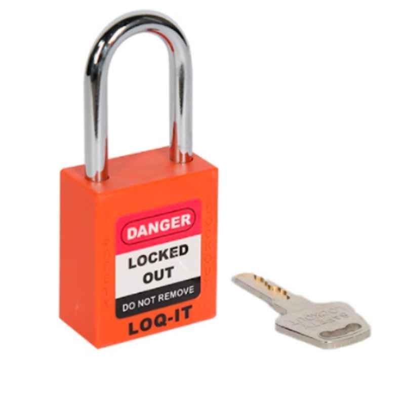 LOQ-IT 20mm Nylon Orange Safety Lockout Padlock, PD-LQORKDS38