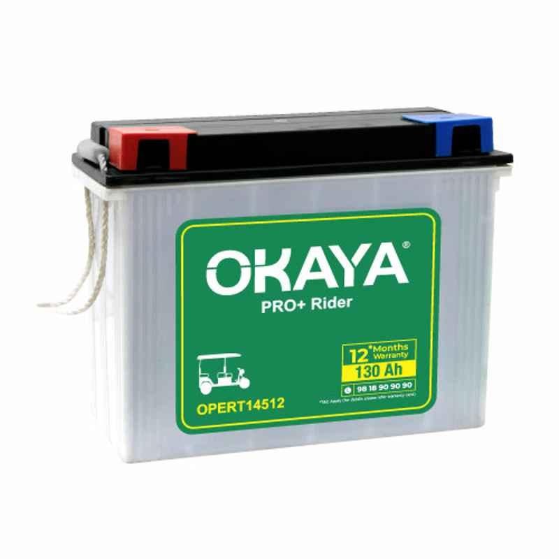 Okaya PRO+ Rider 130Ah Tubular E-Rickshaw Battery with 12 Months Warranty, OPERT14512