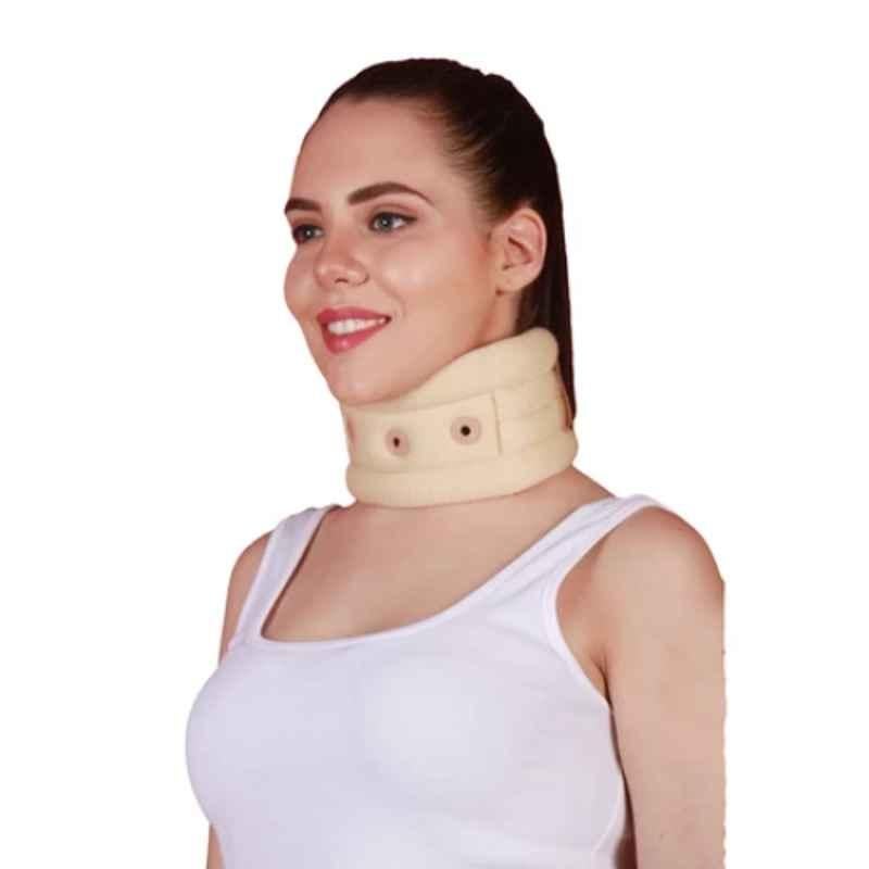 Adore Nylon Beige Cervical Collar Soft with Support, AD-201, Size: S