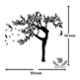 Kayra Decor 70x72 inch PVC Natural Tree Wall Design Stencil, KHSNT395
