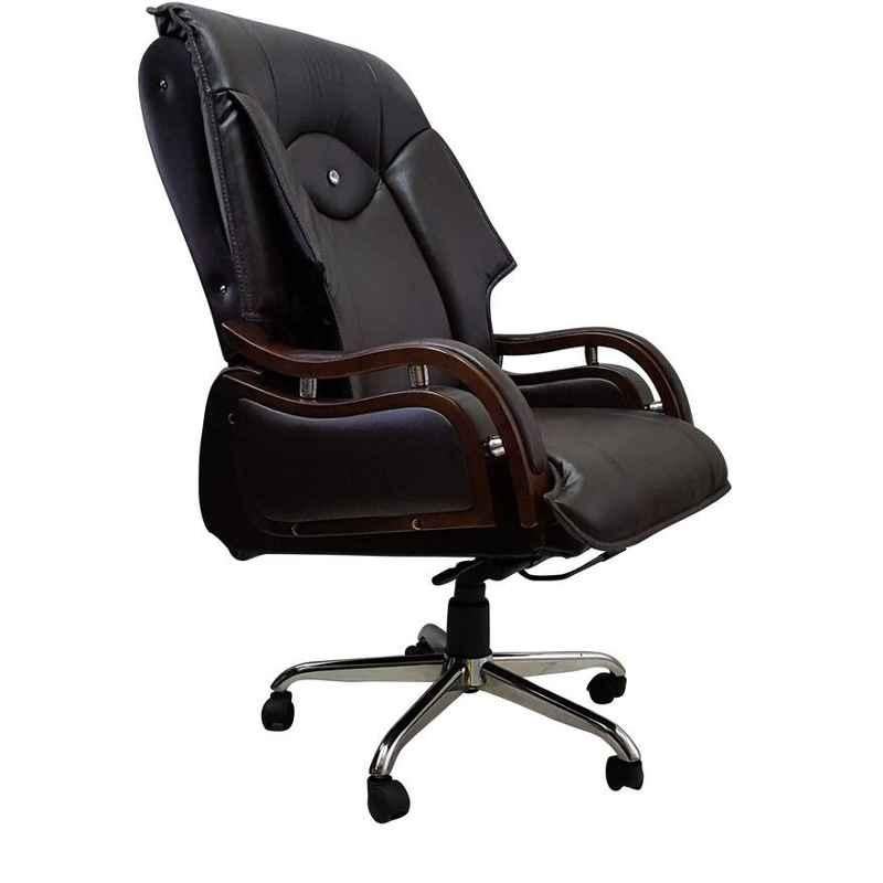 Caddy PU Leatherette Black Adjustable Office Chair with Back Support, DM 109