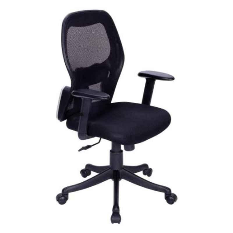Evok Casey Nylon Black Mid Back Office Chair with PU Pad, FFOFOCMNMTBL69260D