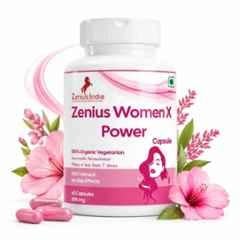 Zenius India 60 Pcs WomenX Power Capsule with Ashwagandha, Bang Bhasma, Amla, Saunf & Ajwain for Female Wellness Support & Strengthens Intimacy