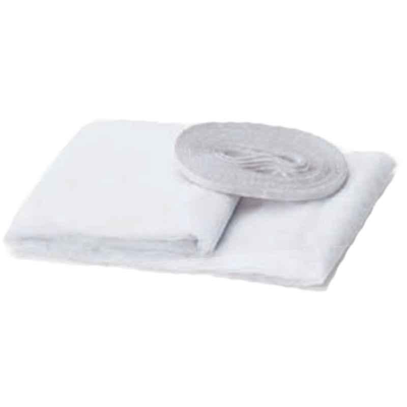 Coronet 150x210cm Polyester Fabric White Door Insect Screen with 5.60m Velcro Strip, 3503005