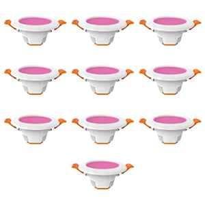 Fybros F-Eco 6W Polycarbonate Pink Round LED Ceiling Light, FLS5856J (Pack of 10)
