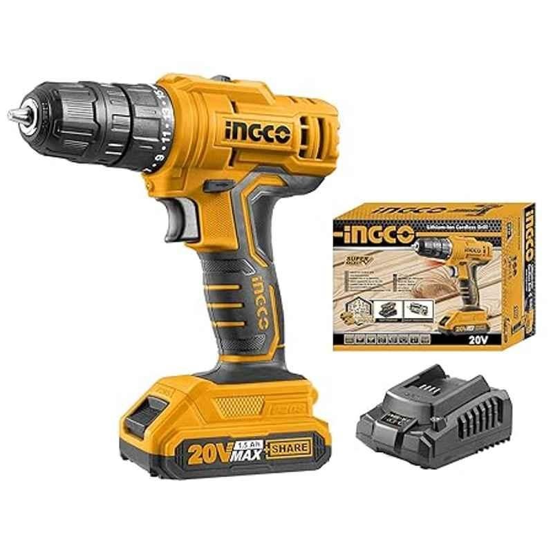 Buy Ingco 1.5Ah 20V Lithium ion Cordless Drill Driver CDLI20028