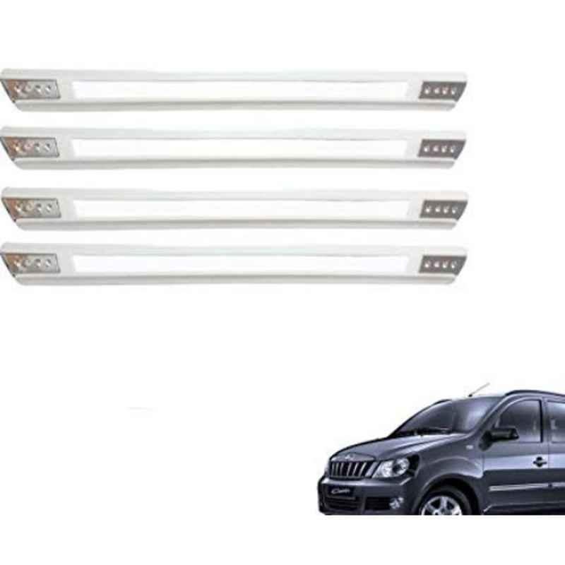 Kozdiko 4 Pcs Designer White Dotted Bumper Protector Set for Mahindra Quanto