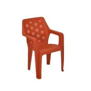 Nilkamal Hexa Plastic Orange Outdoor Chair