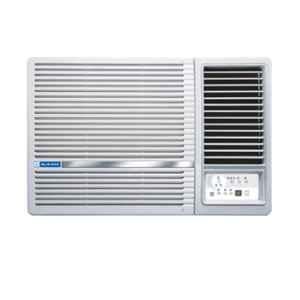 Blue Star 1 Ton 3 Star Fixed Speed White Window AC with Copper Condenser, Turbo Cool, Humidity Control, Fan Modes: Auto/High/Medium/Low, Hydrophilic Blue Fins, Dust Filters, Self-Diagnosis & 2023 Model, WFB312LN/GN