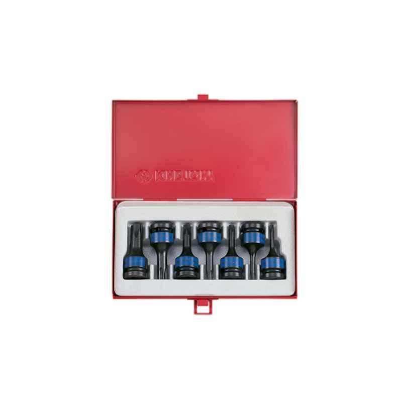 7PC.1/2"DR.IMPACT TORX BIT SOCKET SET BLACK, 4417PP