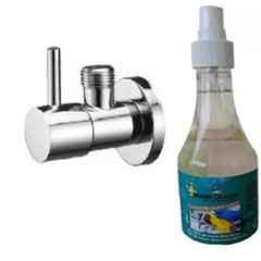 Senkiddpro Turbo Stainless Steel Chrome Finish Wall Mounted Angle Cock with Tap Cleaner Spray