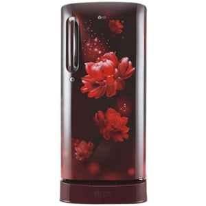 LG 190 Litre Steel Scarlet Charm 3 Star Direct Cool Single Door Refrigerator, GL-D201ASCD