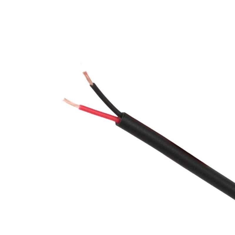 Super GEC Premium 6 Sqmm Black Multi Round 2 Core Copper Wires, Length: 30 m