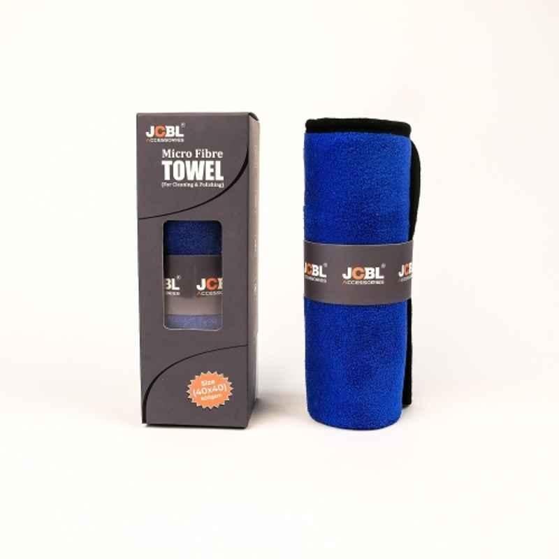 JCBL 600 GSM 40x40cm Blue Micro Fibre Towel for Cleaning & Polishing