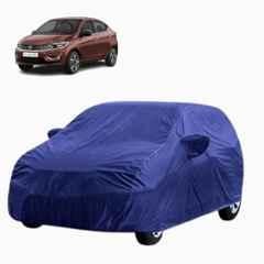 Aarex Auto Polyester Blue 100% Waterproof Car Body Cover with Mirror Pocket, Inner Cotton Layer, Triple Stitched, Adjustable Belt & Bottom Elastic for Tata Tigor, DZ-1-Blue