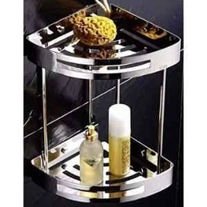 ZAP Stainless Steel 304 Double Layer Wall Mount Bathroom Corner Shelf
