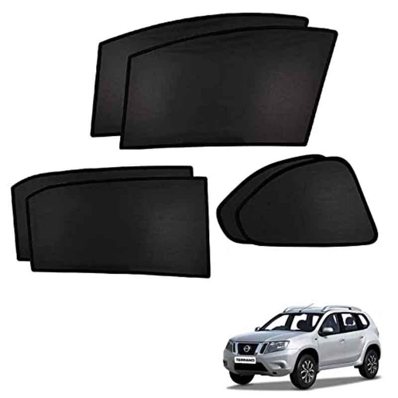 Kozdiko 4 Pcs Custom Fit Non Magnetic Curtains Mesh Car Sun Shade Set for Nissan Terrano