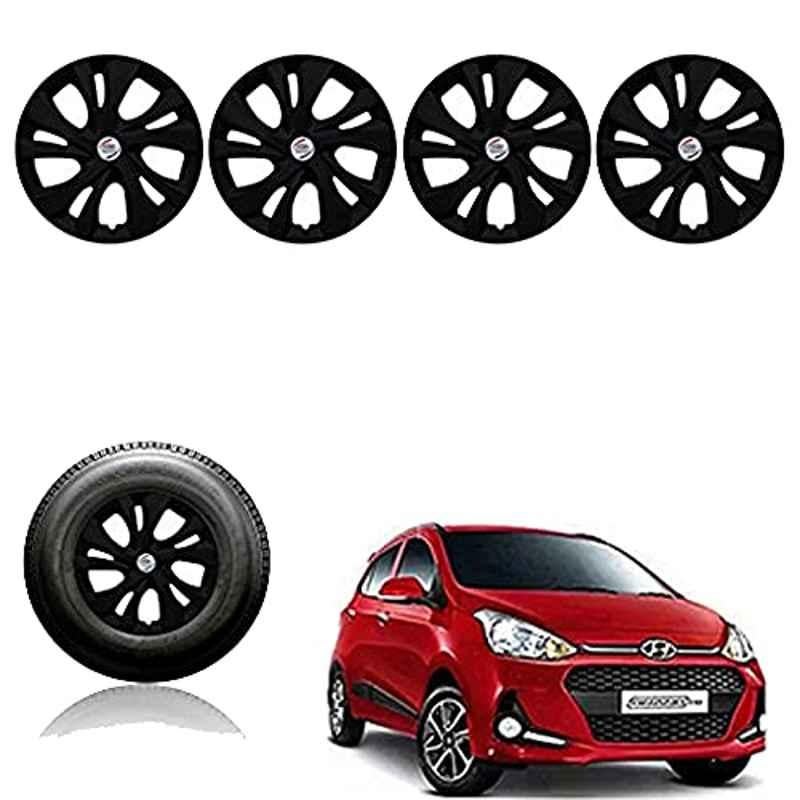 Auto Pearl 14 inch ABS Black Car Wheel Cover for i10 Grand 2017