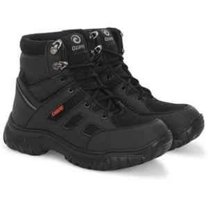 Ozarro Genuine Leather Steel Toe Black Safety Shoes, S4450, Size: 7
