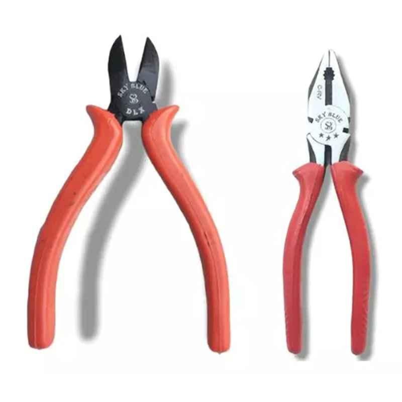 Sky Blue 2 Pcs 8 inch Lineman Plier Combo, SBE_PLIER_COMBOS_COMBO_748