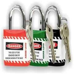 Asian Loto Red, Green & Black Regular Shackle Jacket Padlock, ALC-LPR-RGK (Pack of 3)
