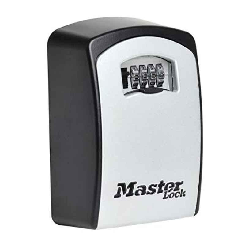 Master Lock 105mm Metal Black & Silver Large Wall Mounted Key Lock Box, 5403EURD
