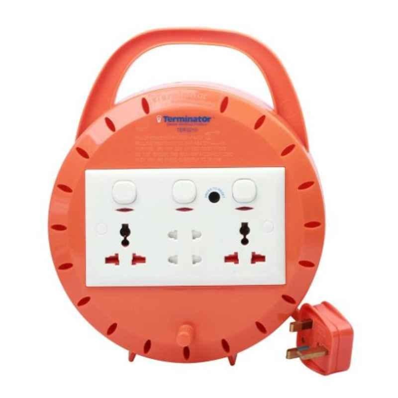 Terminator 10m Orange 4 Way Extension Reel TER 3210-10M