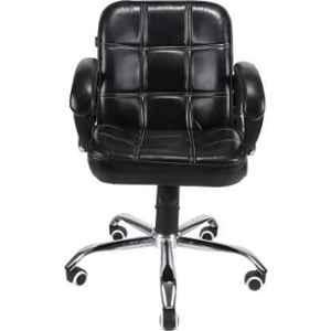 Mezonite Medium Back Cushioned Black Executive Chair, KI605