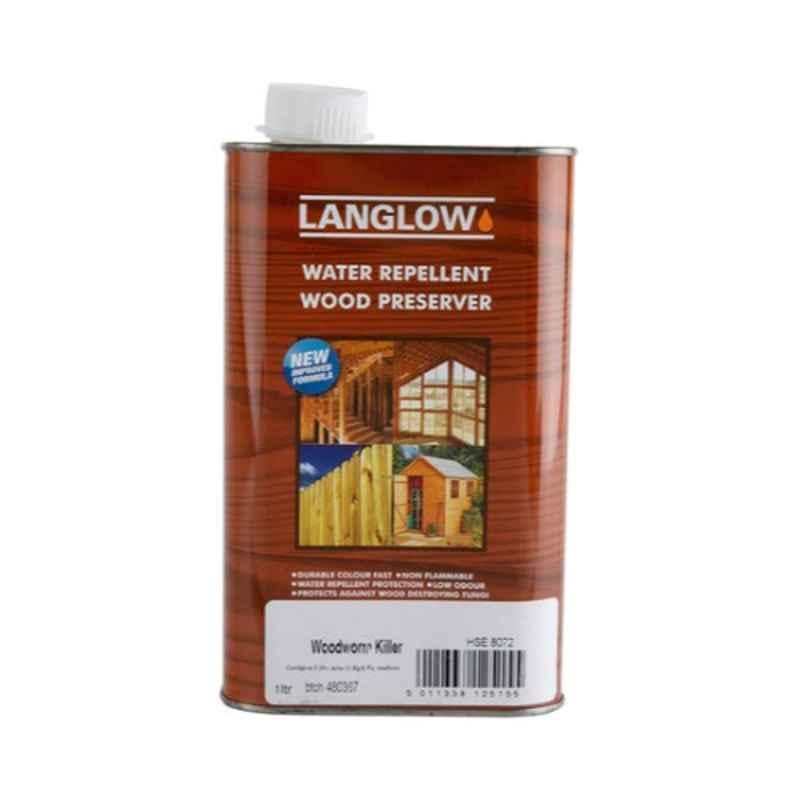 Langlow 1000ml Clear Woodworm Killer Wood Preserver, 133866