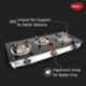 Pigeon Ayush 3 Burners High Powered Black Glass Top Gas Stove