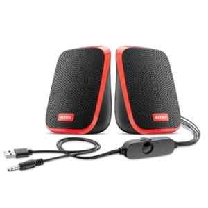Intex IT-120 2.0 10W Orange Desktop Speaker with USB Powered, 3.5mm AUX Connectivity & In-Line Volume Control