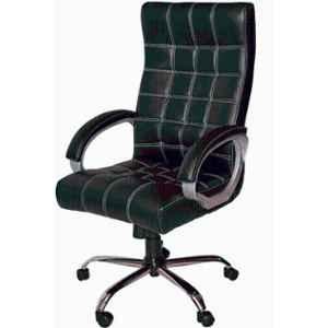 RM HOME Zoly Leather High Back Black Executive Chair