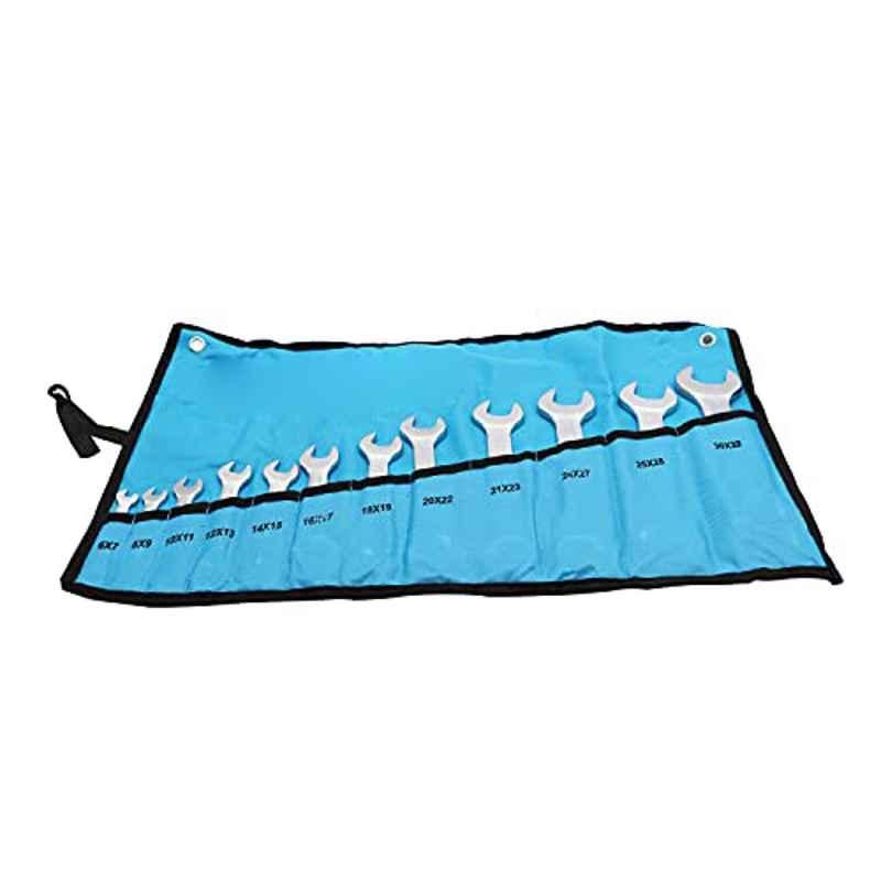 Max Germany 12 Pcs CrV Steel Powder Coated Double Open End Spanner Set, 3303-S12