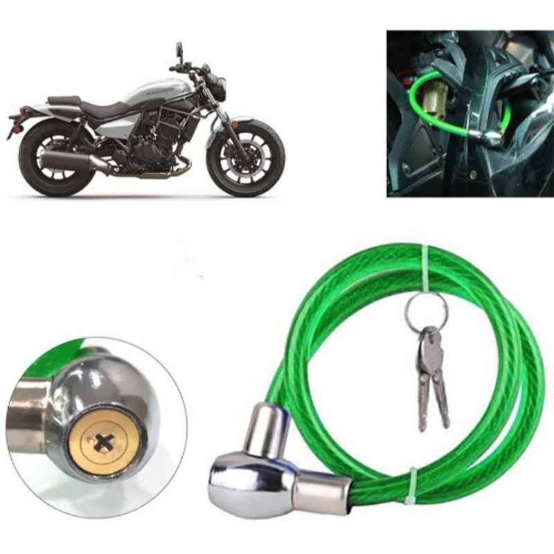 Auto Pearl PVC & Plastic Green Heavy Duty Cable Lock for Eliminator, 319