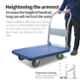 Equal 500kg Polypropylene Blue Foldable Platform Trolley, EPT-5003