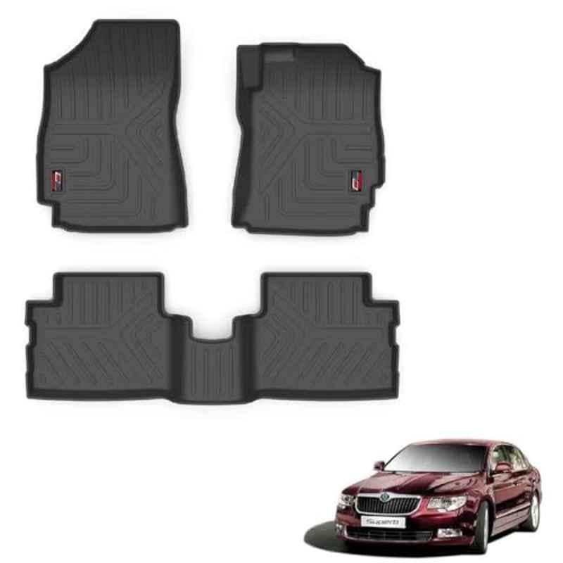 Kozdiko Thermoplastic Polyolefins 3D Life Long Car Floor Mat Set for Skoda Superb
